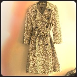 Escada animal print trench coat